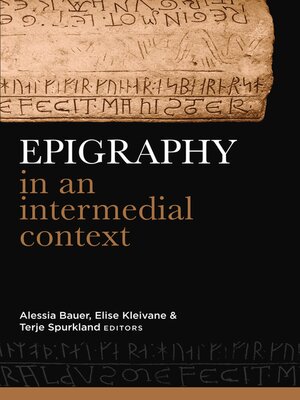 cover image of Epigraphy in an intermedial context